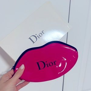Dior lip shaped makeup bag